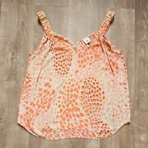 CAbi Women's Orange and Cream Camisole